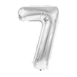 Воздушный шар Цифра 7 Silver 36 см от бренда Tim & Puce Factory