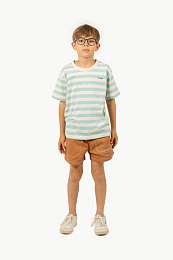 Футболка STRIPES BLUE от бренда Tinycottons Молочный Голубой