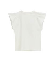 Футболка с ажурным сердцем от бренда Original Marines Молочный