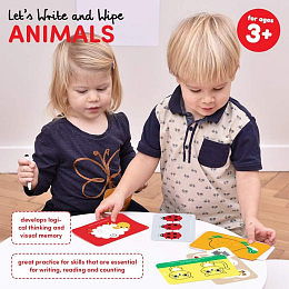 Обучающие карточки с заданиями Животные от бренда Banana Panda