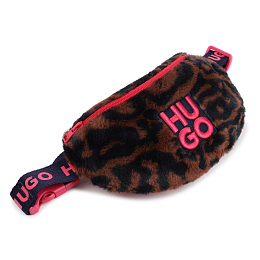 Сумка поясная из меха Animal Print от бренда HUGO