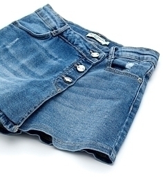 Юбка джинсовая с пайетками на карманах от бренда Original Marines