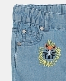 Шорты джинсовые с изображением животных от бренда Stella McCartney kids