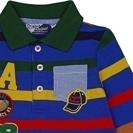 Рубашка-поло в разноцветную полоску от бренда Original Marines