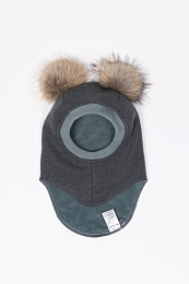 Шапка-шлем Double fur Green от бренда Peppihat