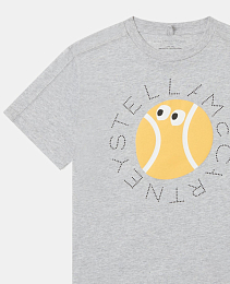 Футболка Tennis Ball Graphic от бренда Stella McCartney kids Серый
