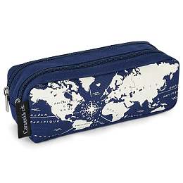 Пенал Double world map от бренда Caramel et Cie