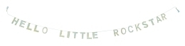 Мини-гирлянда для новорожденного HELLO LITTLE ROCK STAR мятный от бренда Tim & Puce Factory