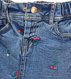 Юбка с вышивкой вишни и цветов от бренда Original Marines