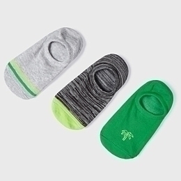 Носки-следики 3 пары серо-зеленые от бренда Mayoral