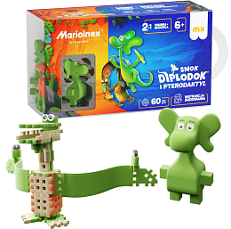 Конструктор Диплодок 60 mini деталей от бренда Marioinex