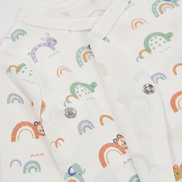 Комплект Rainbow and Animal: боди, распашонка, ползуунки и шапка от бренда Boboli