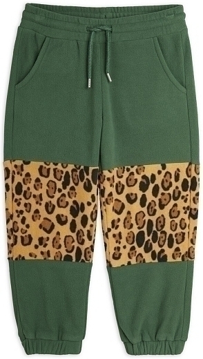 Спортивные штаны зеленого цвета от бренда Mini Rodini