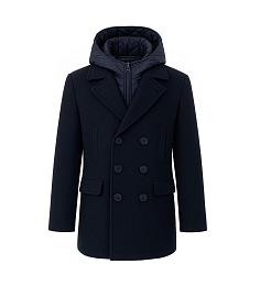 Пальто двубортное с капюшоном от бренда Original Marines