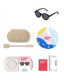 Очки TEEN & ADULT Oval Sunglasses-Classic Olivio-Squid Black от бренда Olivio and Co