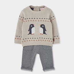 Джемпер penguins и штаны от бренда Boboli