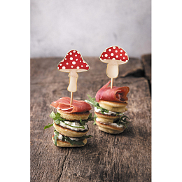 Шпажки Мухоморы 10 шт от бренда Tim & Puce Factory