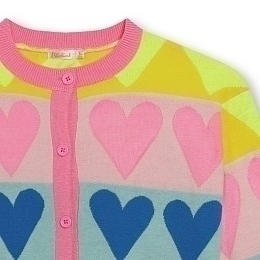 Кардиган разноцветный с сердцами от бренда Billieblush