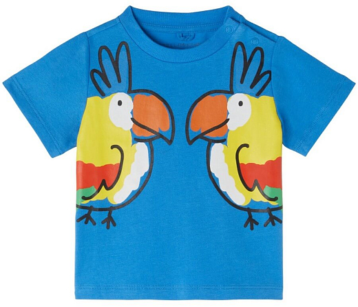 Футболка Parrots от бренда Stella McCartney kids Синий