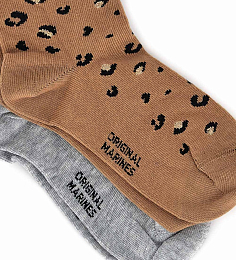 Носки 2 пары с анималистичным принтом от бренда Original Marines