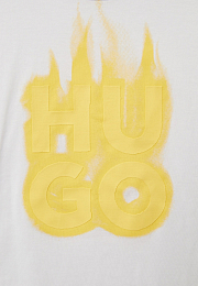 Футболка white LOGO yellow от бренда HUGO Белый