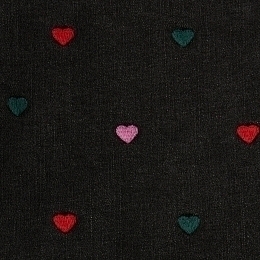Джинсы черные с цветными сердечками от бренда Stella McCartney kids