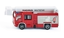 Модель пожарной машины Magirus Multistar TLFс телескопической мачтой, 1:87 от бренда Siku