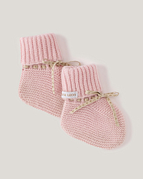 Носки розового цвета с бежевой лентой от бренда Anna Leon