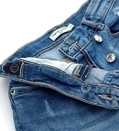 Юбка джинсовая с пайетками на карманах от бренда Original Marines