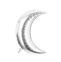 Воздушный шар Месяц серебро от бренда Tim & Puce Factory