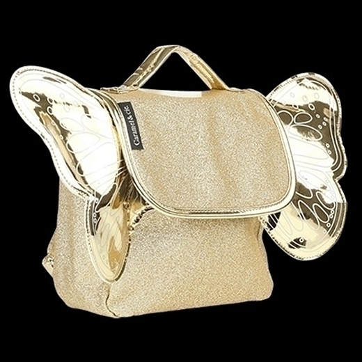 Сумка-рюкзак с крыльями бабочки золотой от бренда Caramel et Cie