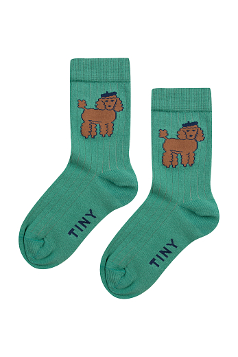 Носки зеленые POODLE от бренда Tinycottons