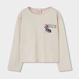 Лонгслив Dog print от бренда Boboli