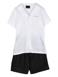 Рубашка белая с шортами льняные от бренда JOHN RICHMOND