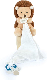 Игрушка Ежик – комфортер и держатель для пустышки в подарочной коробке от бренда Doudou et Compagnie