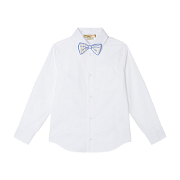 Рубашка белая с нарисованной бабочкой от бренда Stella McCartney kids