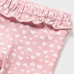 Леггинсы 2 шт. розового цвета с сердцами от бренда Mayoral