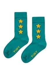 Носки зеленые со звездами от бренда Tinycottons