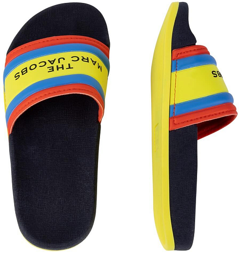 Сланцы темно-синие с разноцветными полосками от бренда LITTLE MARC JACOBS