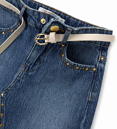 Юбка джинсовая с золотистыми заклепками от бренда Original Marines