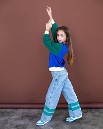 Джинсы STRIPES GREEN от бренда Tinycottons