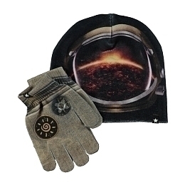 Шапка и перчатки Kaya Golden Astronaut от бренда MOLO