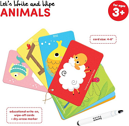 Обучающие карточки с заданиями Животные от бренда Banana Panda