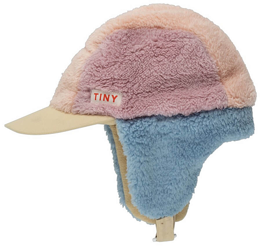 Кепка розово-голубого цвета COLOR BLOCK от бренда Tinycottons