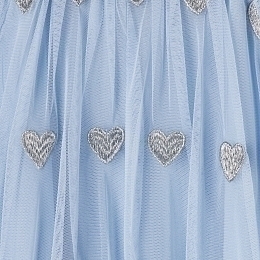 Платье с серебристыми сердцами от бренда Stella McCartney kids