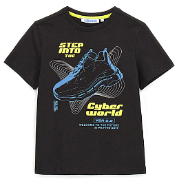 Футболка с принтом кроссовка от бренда Original Marines Черный