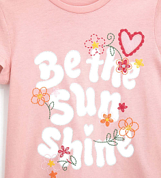 Футболка розового цвета Be the Sun Shine от бренда Original Marines Розовый