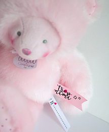 Игрушка Мишка розовый с комфортером от бренда Doudou et Compagnie