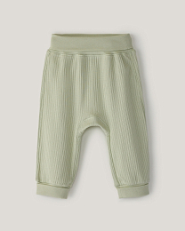 Набор штанов из фактурной ткани розового и зеленого цвета от бренда Anna Leon