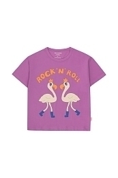 Футболка rock'n'roll с фламинго от бренда Tinycottons Фиолетовый